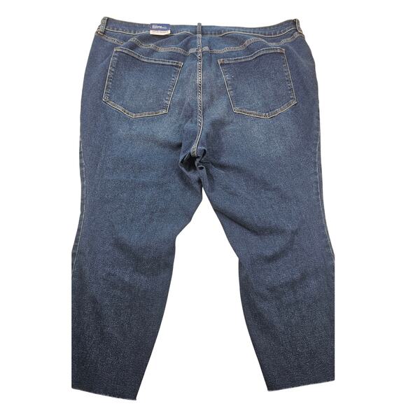 NWT old navy rockstar super skinny size 28 plus size distressed cropped stretch - Picture 2 of 8